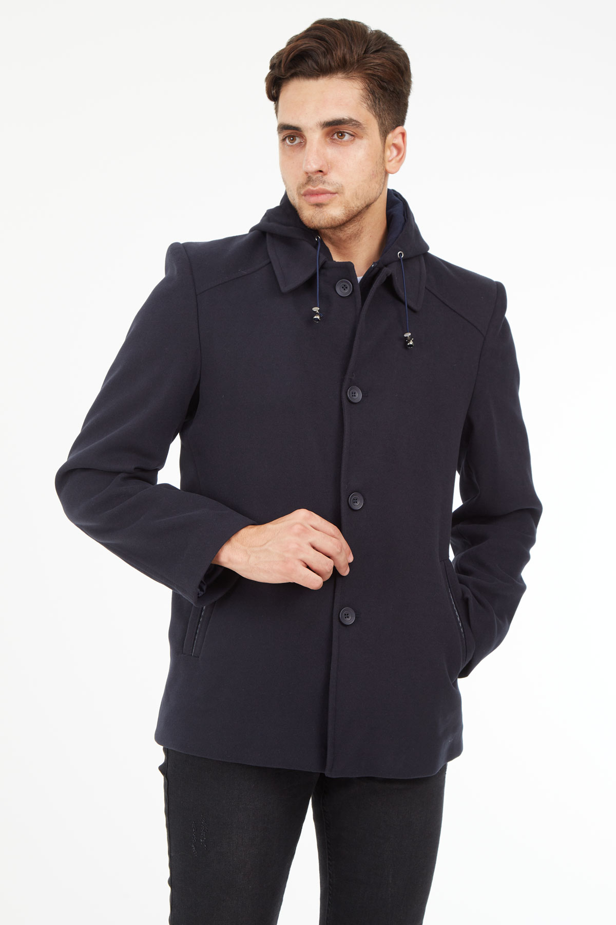 SPOSO Men’s Black Cachet Short Coat – Sposo